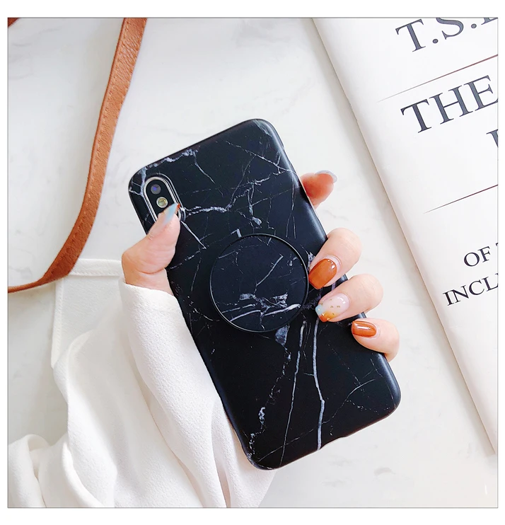 GlamPhoneCase Мрамор Телескопический Кронштейн чехол для iPhone x 7, 7 plus, 8, 8 plus, 6, 6 plus, 6 S 6splus мягкая Задняя накладка чехла из ТПУ