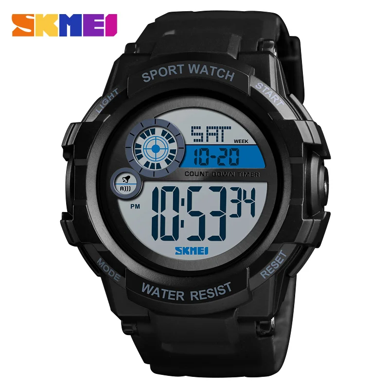 SKMEI Outdoor Sports Men Watch Digital Wristwatches Men Waterproof WeekDisplay Alarm Clock Digital Watches reloj hombre 1387