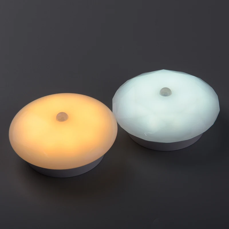 Smart LED Light Wardrobe Bedroom Bedside Night Infrared Sensor Creative Product Gem | Освещение