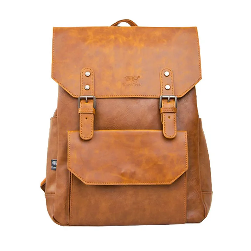 

Charm in hands! 2018 Good Quality Men Backpack Large Capacity Brand Men Leather Backpack Travel School Backpack For Men