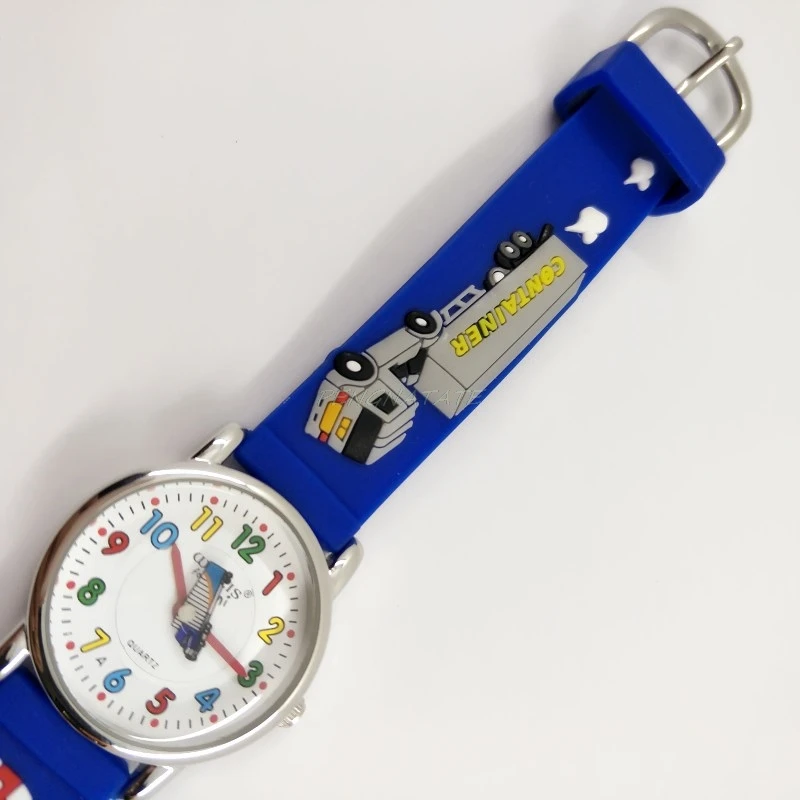 Модные детские водонепроницаемые часы WILLIS с 3D рисунком грузовика аналоговые