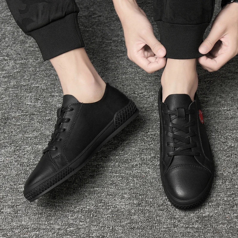 Кроссовки для мужчин обувь скейтбординга Качественная кожаная мужская на