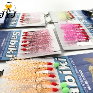 Рыболовные Крючки sabiki samodur, 5 пакетов, крючок для ловли скумбрии с полным комплектом вертикальных крючков, 6 крючков в одной сумке, набор sabiki