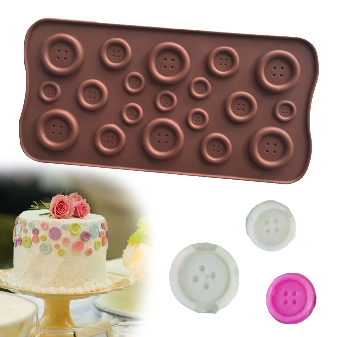 1 шт. кнопка формы DIY силиконовая форма для торта с помадкой шоколадное печенье