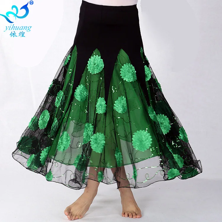 Женская юбка для танцев Moden костюмы бальных с блестками D-0036 | Тематическая одежда