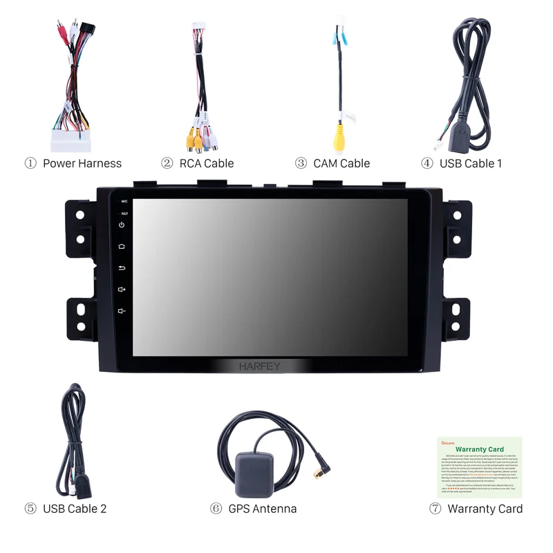 Harfey Android 10 0 автомобильные радиостанции Bluetooth GPS навигационная система 9 &quotдля 2008