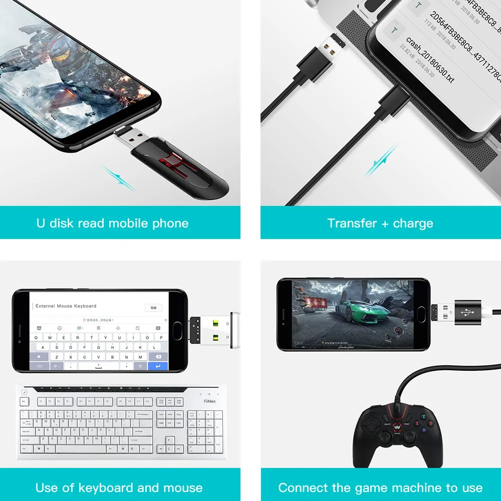 Type C USB к 3 0 кабель адаптер On The Go для Samsung S8 плюс Xiaomi Oneplus 5T Macbook Pro U диск Тип