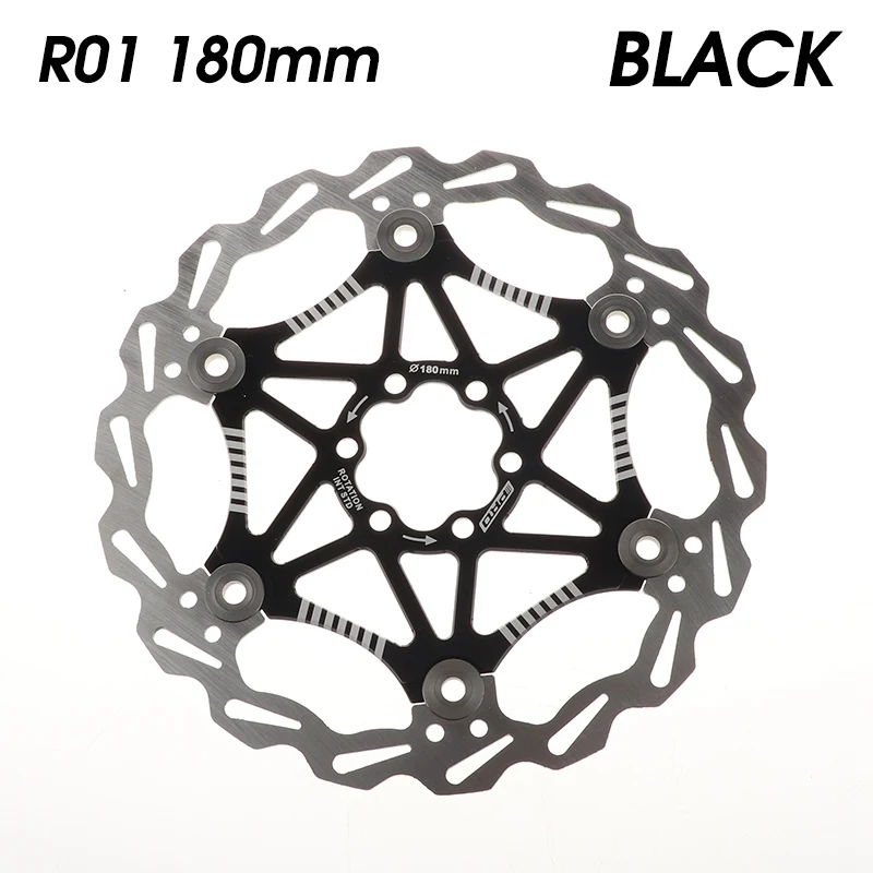 180mm Black Велосипедный Дисковый Тормоз MTB тормозной поплавок вращающийся диск роторы 160 мм 180 мм Дорожный велосипед гидравлические тормозные колодки поплавок роторы части велосипеда - Цвет: 180mm Black