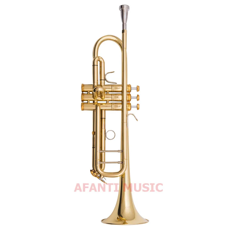 Afanti музыка Bb тон/желтая латунь/золотой лак труба (ATP 114)|trumpet gold|trumpet lacquerbb trumpet |