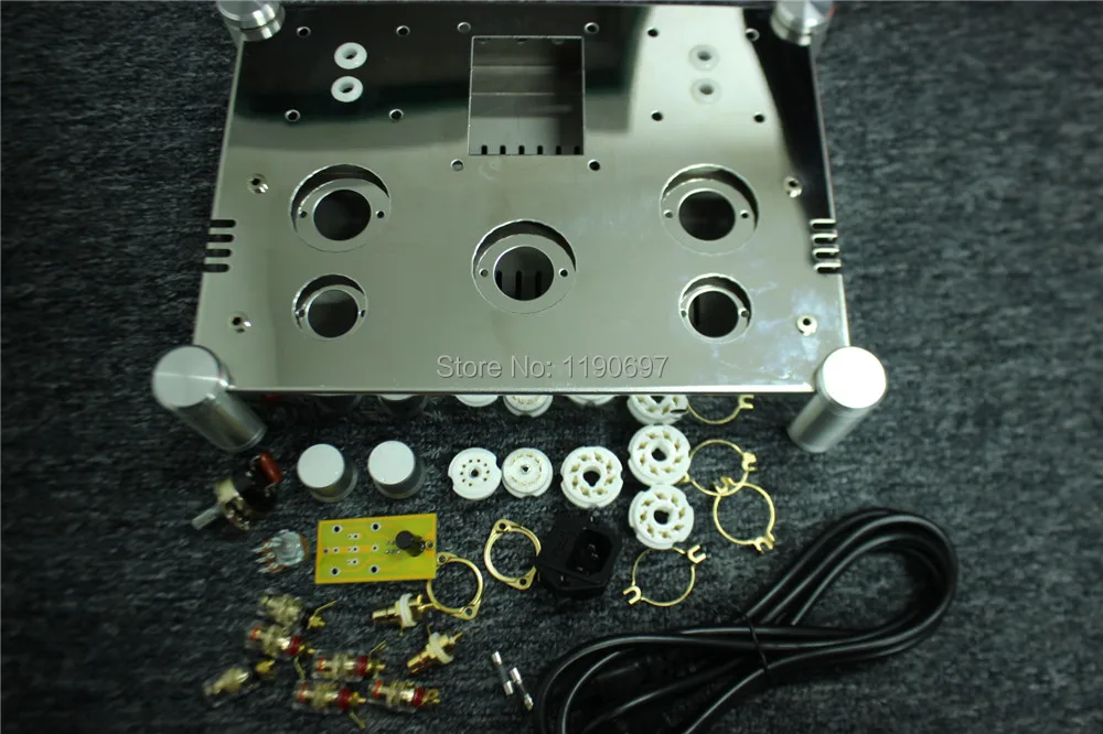 Корпус усилителя из нержавеющей стали перфорированный корпус DIY EL34 + 6N2J 5Z4PJ аудио
