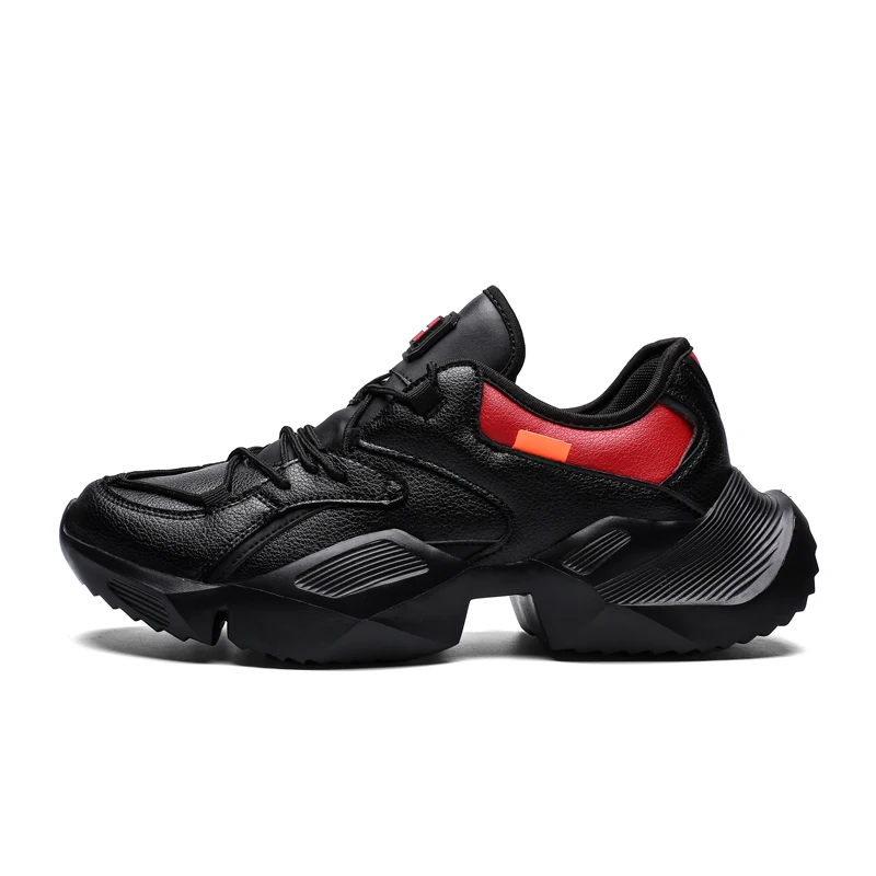 black red 9986 Горячая Распродажа, мужские кроссовки для бега, мужские спортивные кроссовки на массивном каблуке, мужская спортивная обувь, уличные Прогулочные кроссовки, обувь, chaussure homme - Цвет: black red 9986