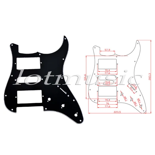 10 шт. черные накладки на гитару 3 слоя 11 отверстий|guitar pickguard|3 plyguitar hole |