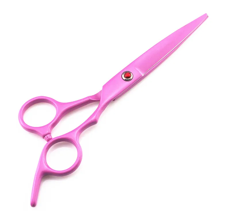 Парикмахерские ножницы для стрижки волос классические розового цвета 440с 6