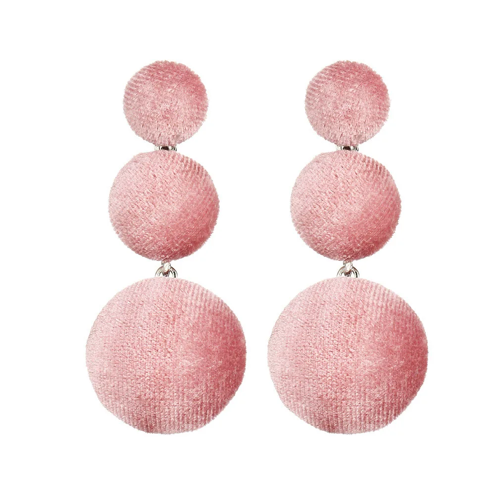 10 pairs/lot Ball Dangle Drop Earrings Women Accessories Long Earring Eardrop Statement Velvet Charm Tassel Jewelry Wholesale | Украшения и