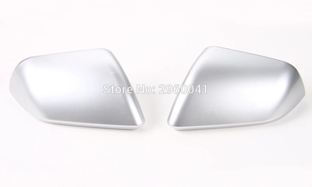 Пара матовых серебристых ABS наружных боковых зеркал заднего вида декоративная