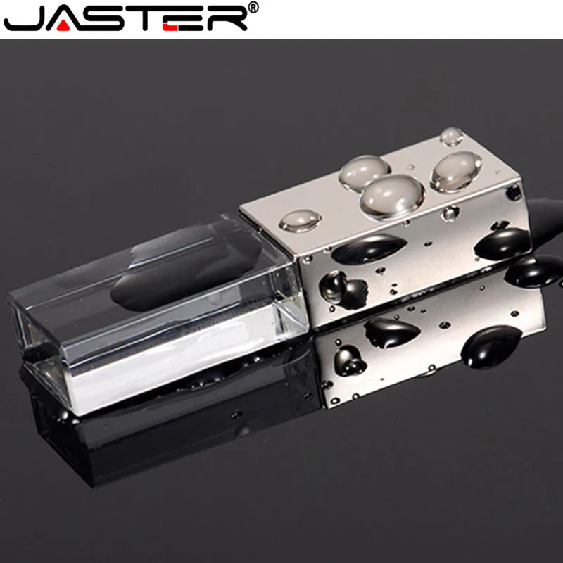 JASTER Crystal usb палочки 3d печать на заказ логотип 10 шт. бесплатно 4 ГБ 8 ГБ 16GGB 32 Гб 64 Гб usb флеш-накопитель прозрачное стекло