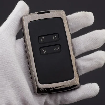 

Zinc Alloy+Leather Keychain Car key cover case protector holder for Renault koleos Kadjar Keys With Key Rings case