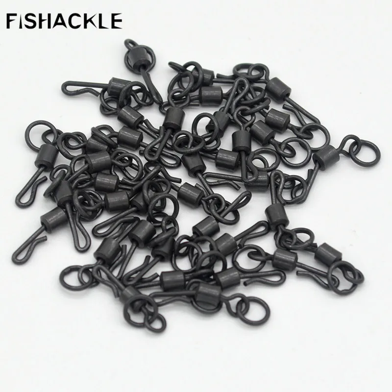 Fishackle 50 шт./лот Карп Рыбная ловля быстрая смена поворачивается с плотным кольцом