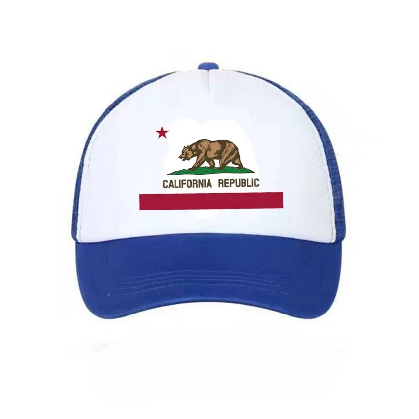 California Кепка для водителя грузовика мужская с флагом Калифорнийской Республики