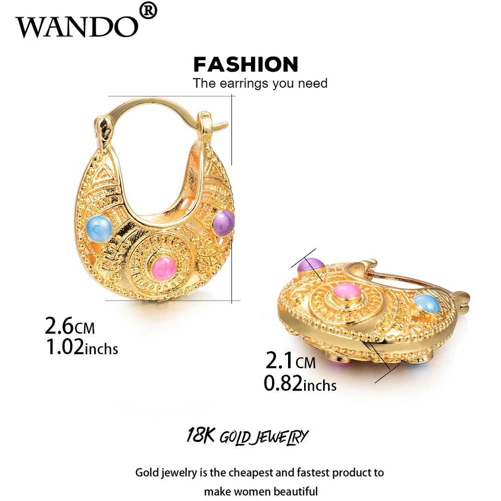 WANDO медные этнические серьги для женщин/девушек арабов/Дубаи/Индии/Эфиопии