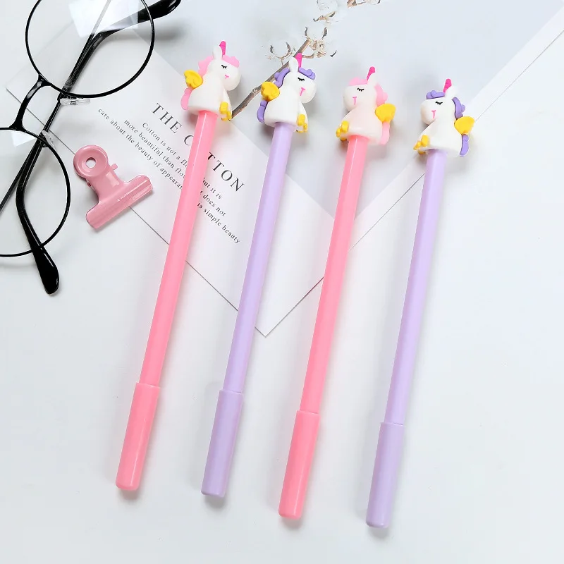 Cute Kawaii Unicorn Baby Gel Pen Cartoon Beautiful Black Ink Pen for Girl Kids Gift Supply Office School Stationery