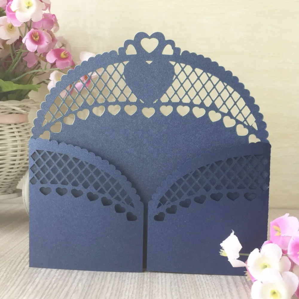 50 шт./лот оптовая продажа полый лазерный разрез Кружевное Свадебное