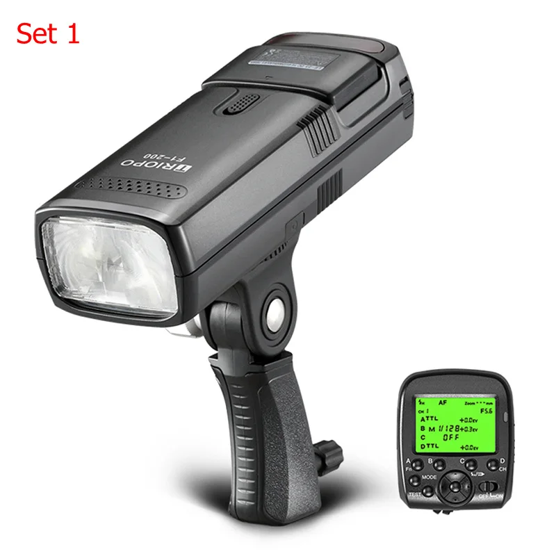 Белый TRIOPO F1-200 наружный Карманный светильник-вспышка 2,4G ttl HSS 1/8000s двойная головка 200Ws с литиевой батареей светильник-вспышка - Цвет: Белый