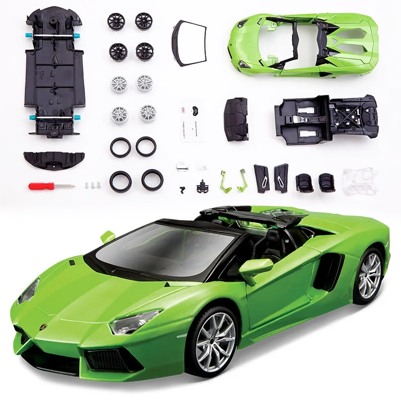 Lamborghini lp7004 Мотоцикл 1:24 Lamborghini LP7004 Сборная модель сплав Roadcar сборка автомобиля модель сборки завод - Цвет: Lamborghini lp7004