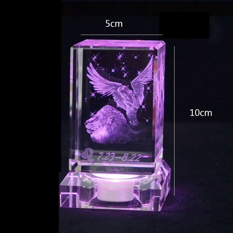 1 шт. Таурус лазерная гравировка Созвездие хрустальный шар миниатюрный 3D