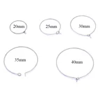 Серьги-гвоздики из нержавеющей стали гипоаллергенные круглые, 2025303540 мм, 50 шт.