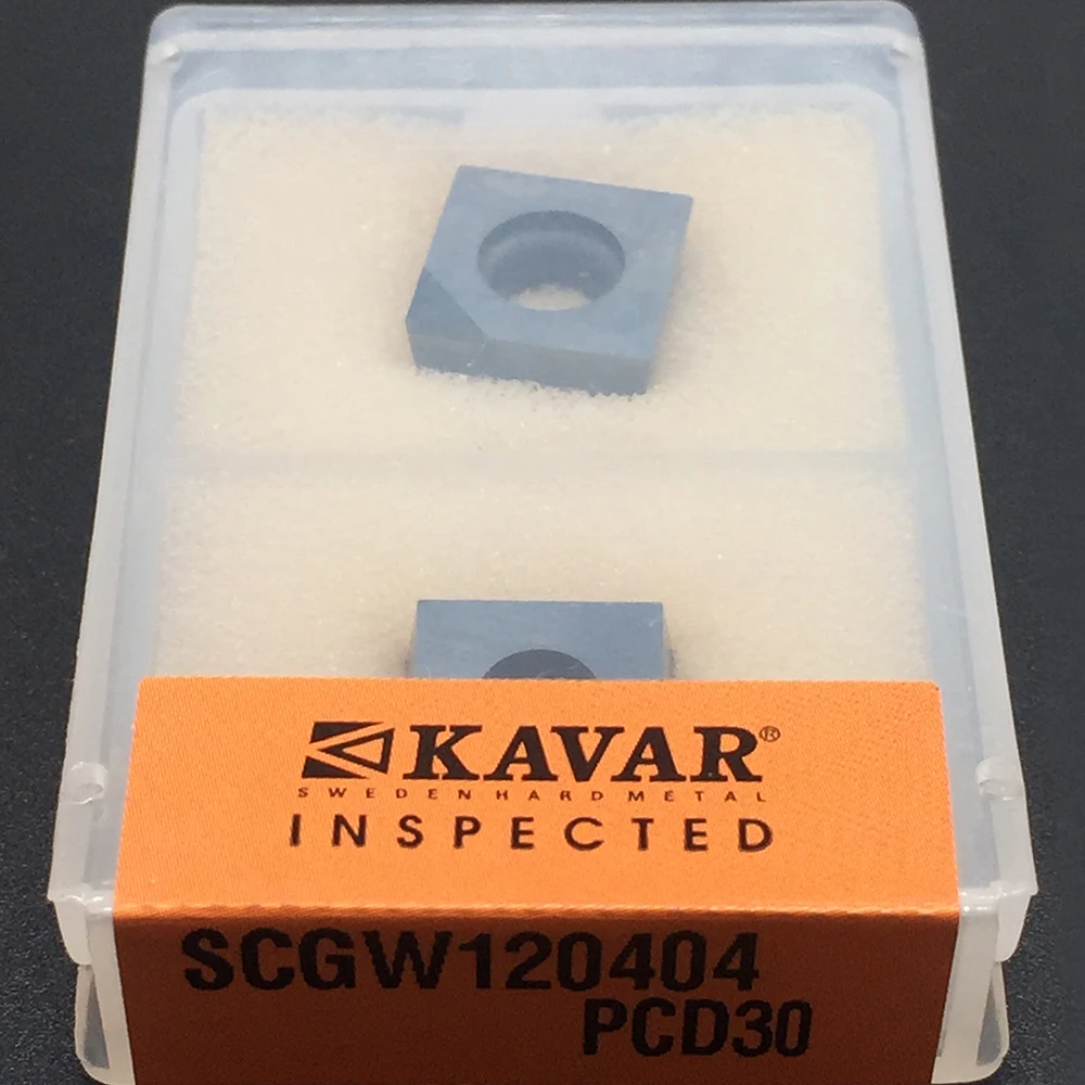 2pcs SCGW120404 PCD30 Insert Diamond blade tools Used for Aluminum Polycrystalline diamond PCD cnc | Инструменты