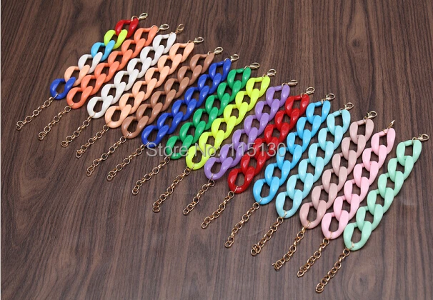 Новый модный акриловый браслет Fishsheep с звеньями цепи для женщин и мужчин богемные