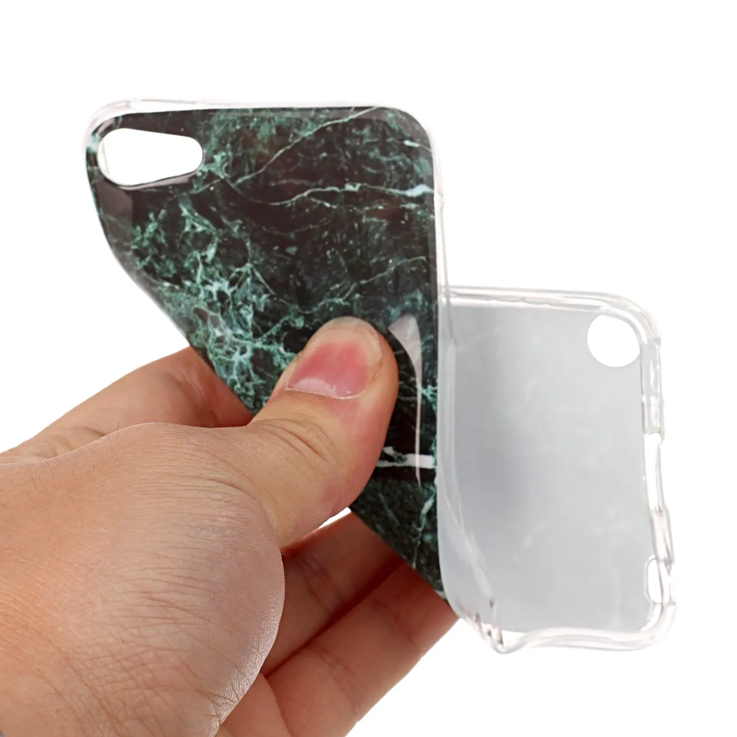 Чехол для iPod Touch 5 Apple 6 Прозрачный Мягкий ТПУ силиконовый мраморный чехол-накладка