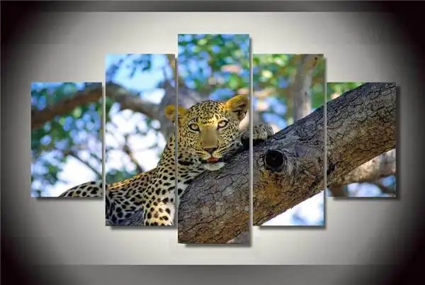 Hd Печать Дерево африканская леопардовая живопись на холсте украшение комнаты