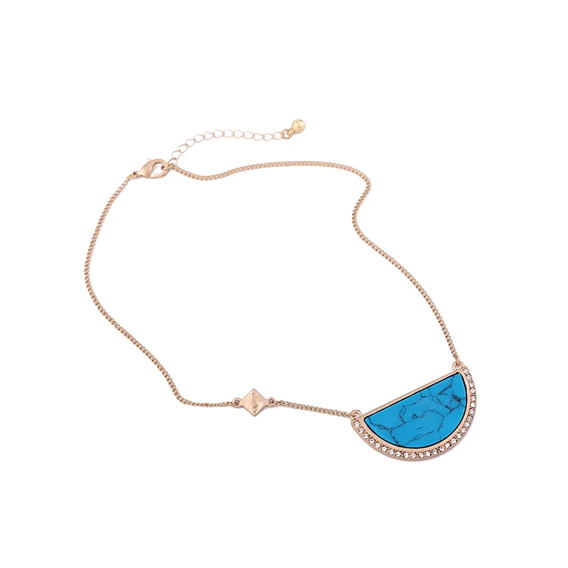 Женское винтажное ожерелье с подвеской в виде полукруга под мрамор|marble necklace|necklaces for womenpendant necklace |
