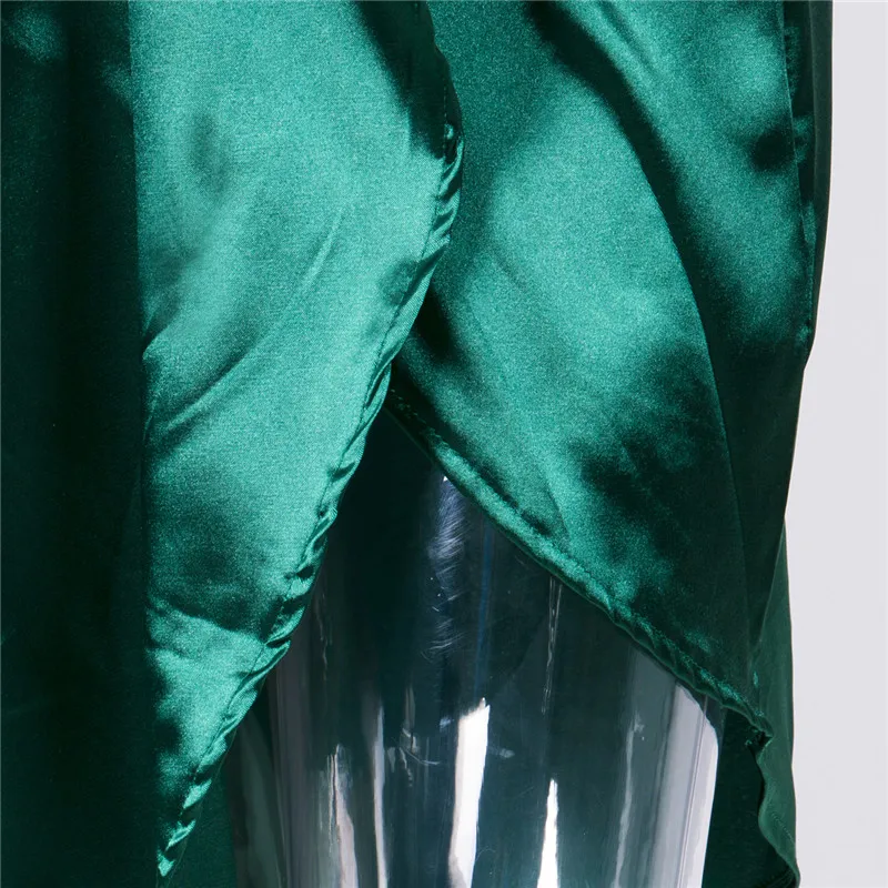 Модные женские летние платья 2018 с глубоким V-образным вырезом однотонная Клубная