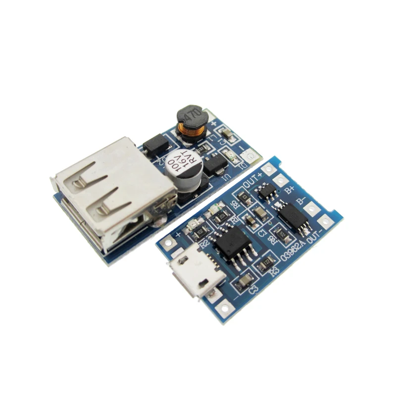 

0.9V~5V 600MA USB Output charger Mini DC-DC Boost Converter +1a lithium battery charging TP4056 with protection one plate modul