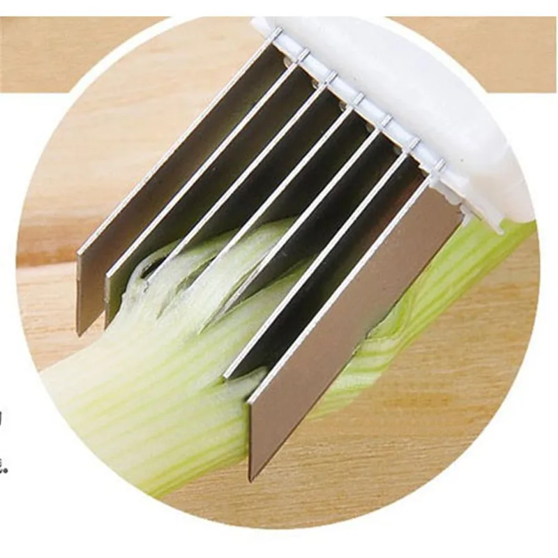 1PC Vegetable Cutter Slicer Magic Shredded Green Onion Knife Cut Spring Cooking Tool Knives Kitchen Things | Дом и сад