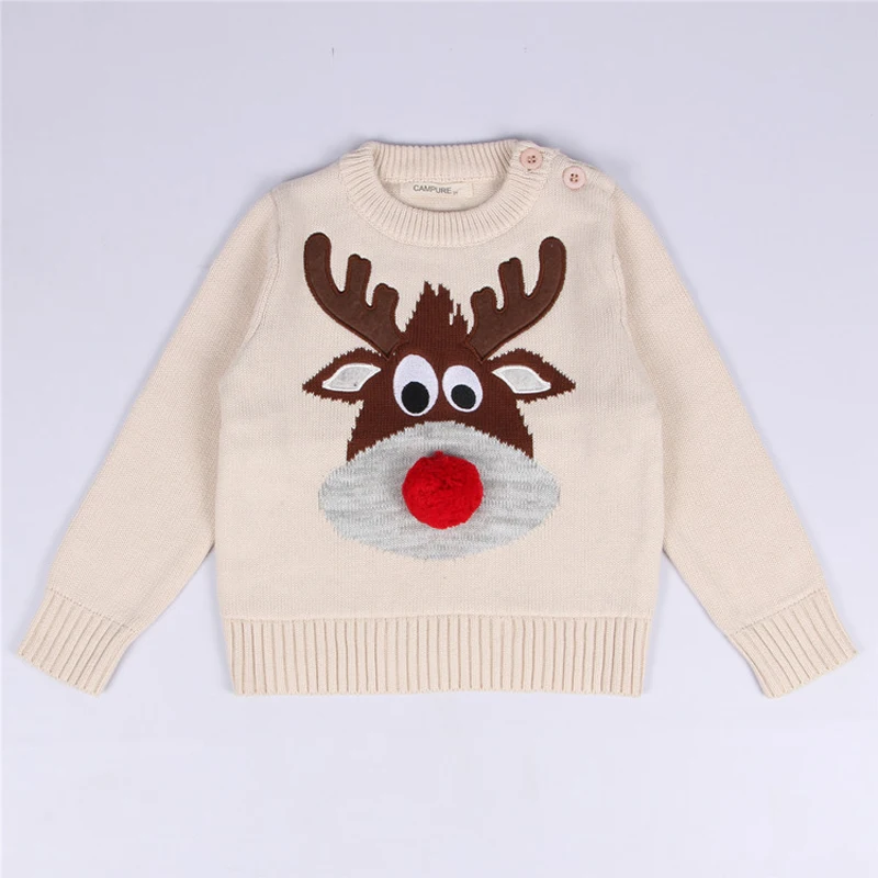 Осенняя одежда 2016 года/зимняя для малышей Рождество Свитеры женщин с оленем