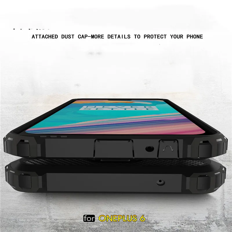 Oneplus 6 Чехол резиновый защитный жесткий чехол для телефона a6000 TPU + PC гибридный