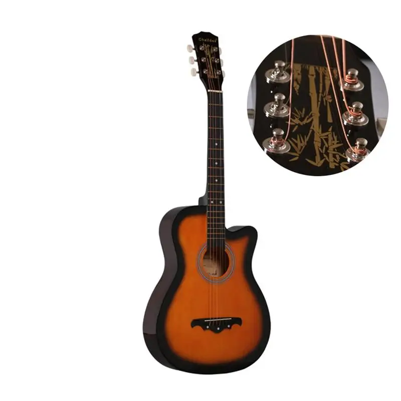 38 дюймов народная Акустическая гитара для начинающих музыкальный инструмент 6-ой