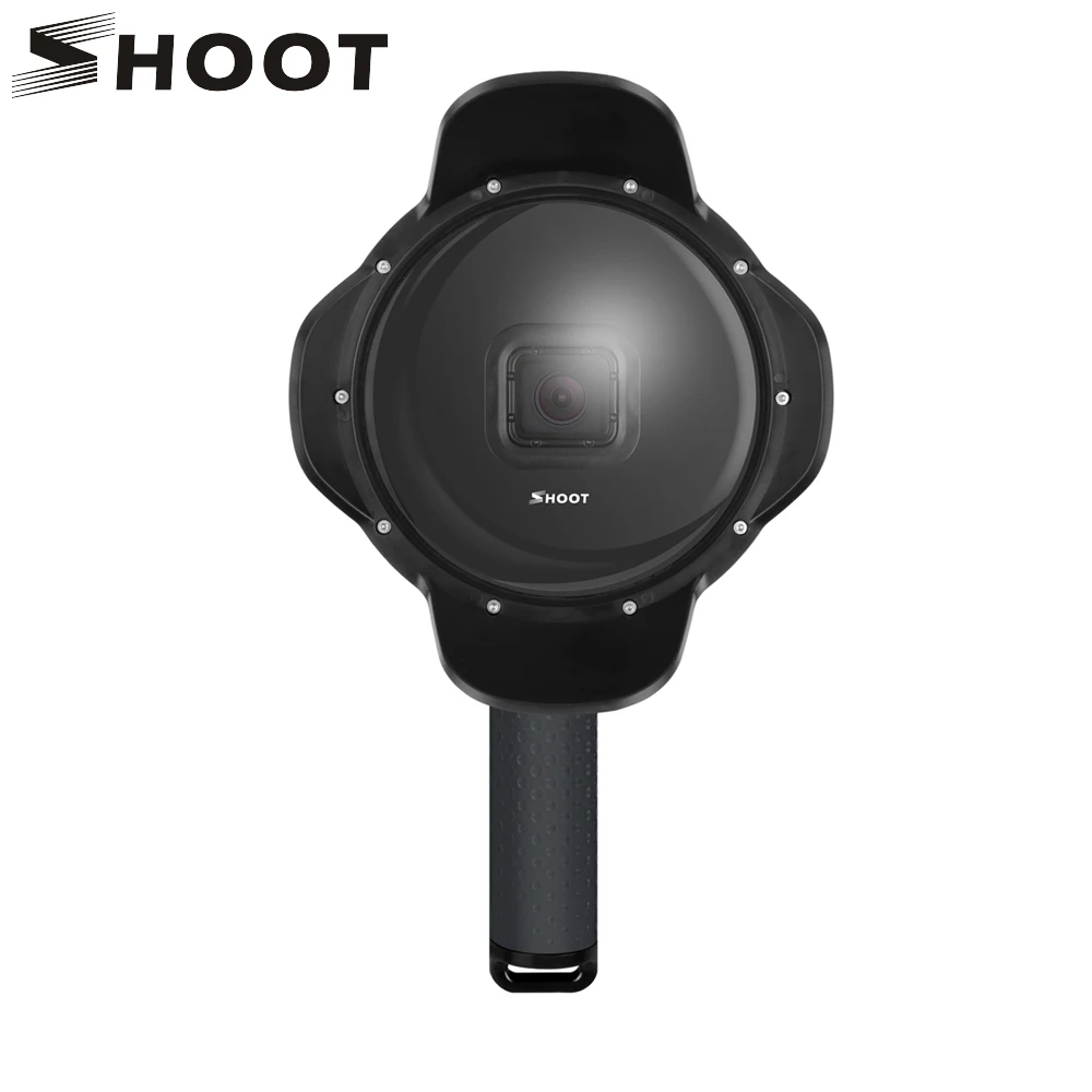 Снимать подводный купол порты и разъёмы для GoPro Hero 7 6 5 черный с держатель для камеры водостойкий Чехол солнцезащитный козырек купол Go Pro аксессуар