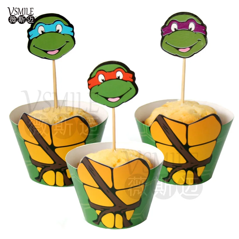 24 шт машины Бэтмен и Робин кекс обертки Топпер пикеры для детей день рождения