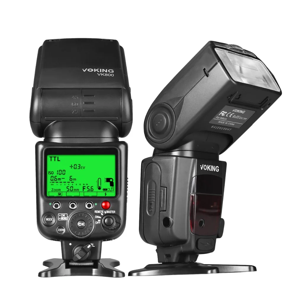 Вспышка Voking TTL Speedlite VK800 для цифровых зеркальных камер Nikon D60 D90 D3000 D3100 D3200 D5000 D5100 D5200