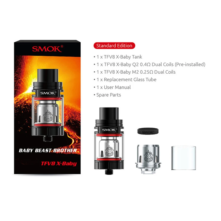 Электронная сигарета распылитель электронных сигарет SMOK TFV8 X BABY Vape герметичным