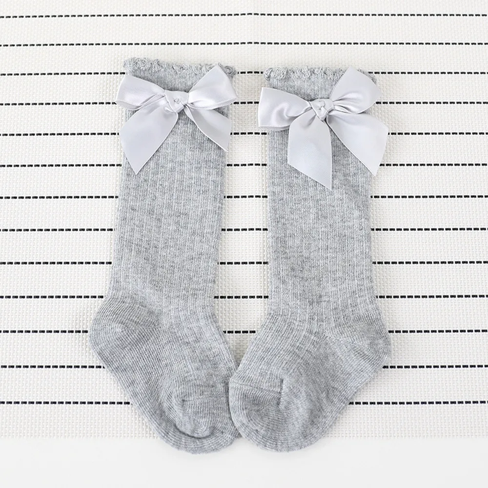 

Baby Autumn Winter New Kids Socks Toddlers Girls Big Bow Knee High Long Soft Cotton Lace baby Socks Kids kniekousen meisje 2021