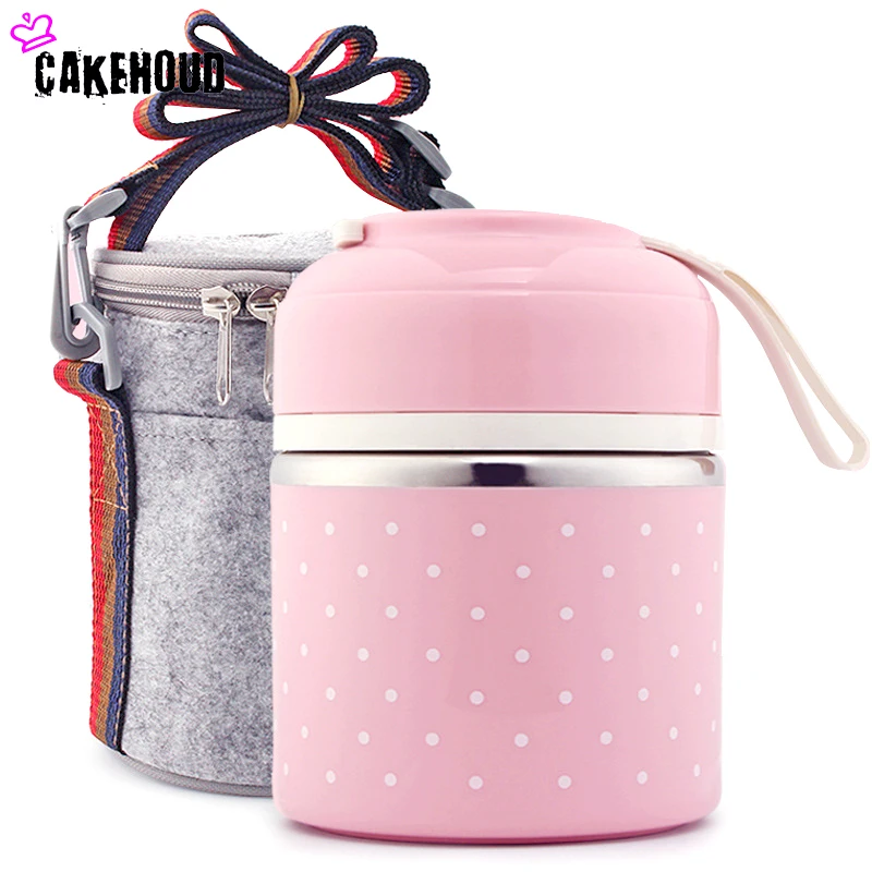 Портативная японская коробка бенто CAKEHOUD герметичная термокоробка для ланча из
