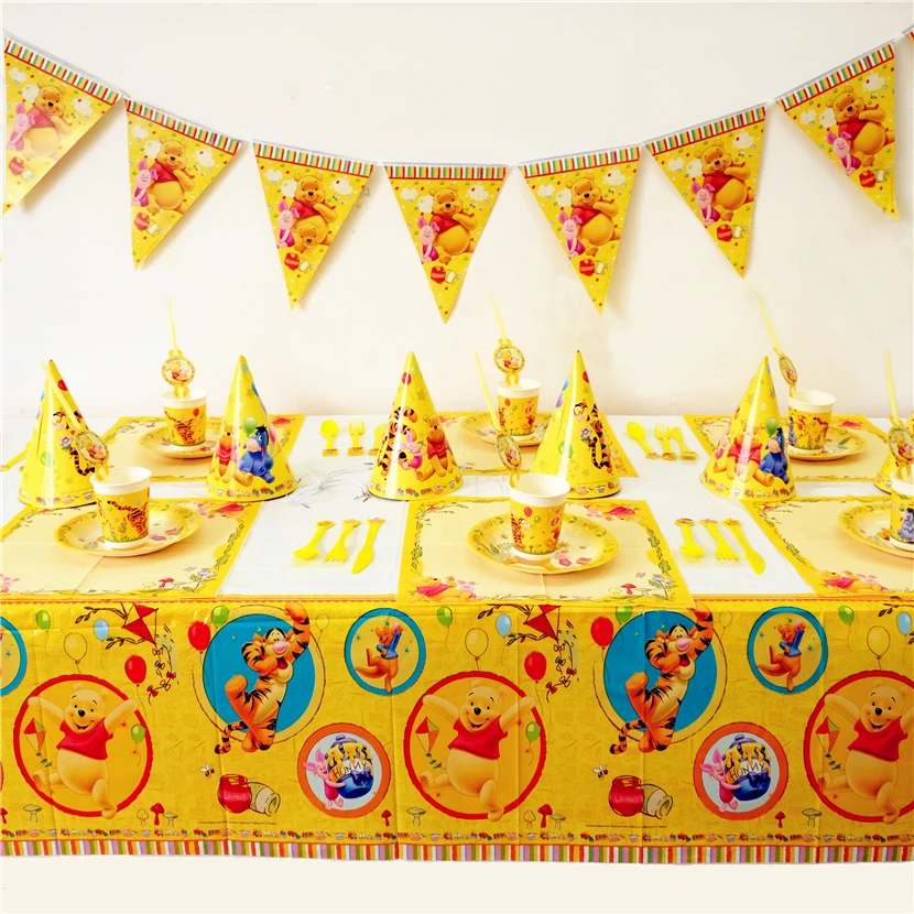 Дисней Винни Пух поросенок Тигр Дети День рождения украшение набор партии