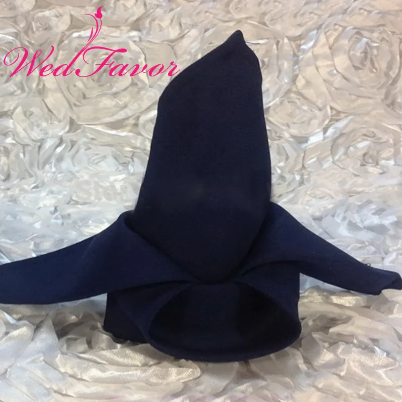 Navy Blue 50 шт. 45x45 см отель Свадебные Украшения Полиэстер салфетки Visa ужин одежда для торжеств платки льняные салфетки - Цвет: Navy Blue