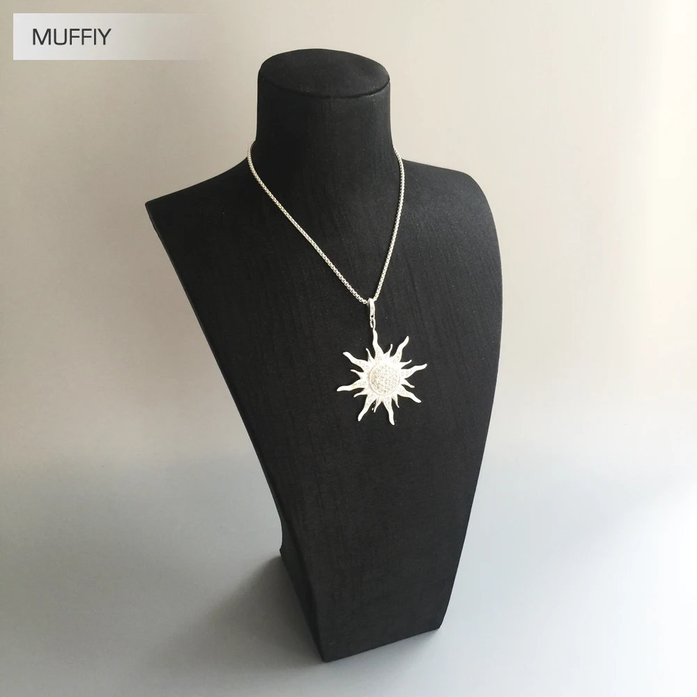 Большой кулон в виде солнца стильный CZ Кристалл циркония новая мода хорошее